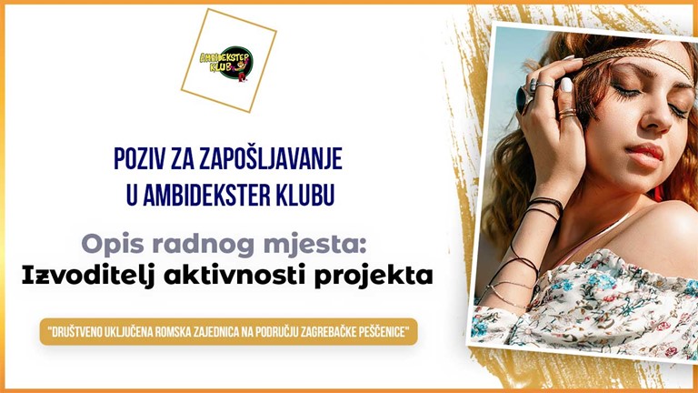 Poziv za zapošljavanje u Ambidekster klubu - Izvoditelj aktivnosti projekta